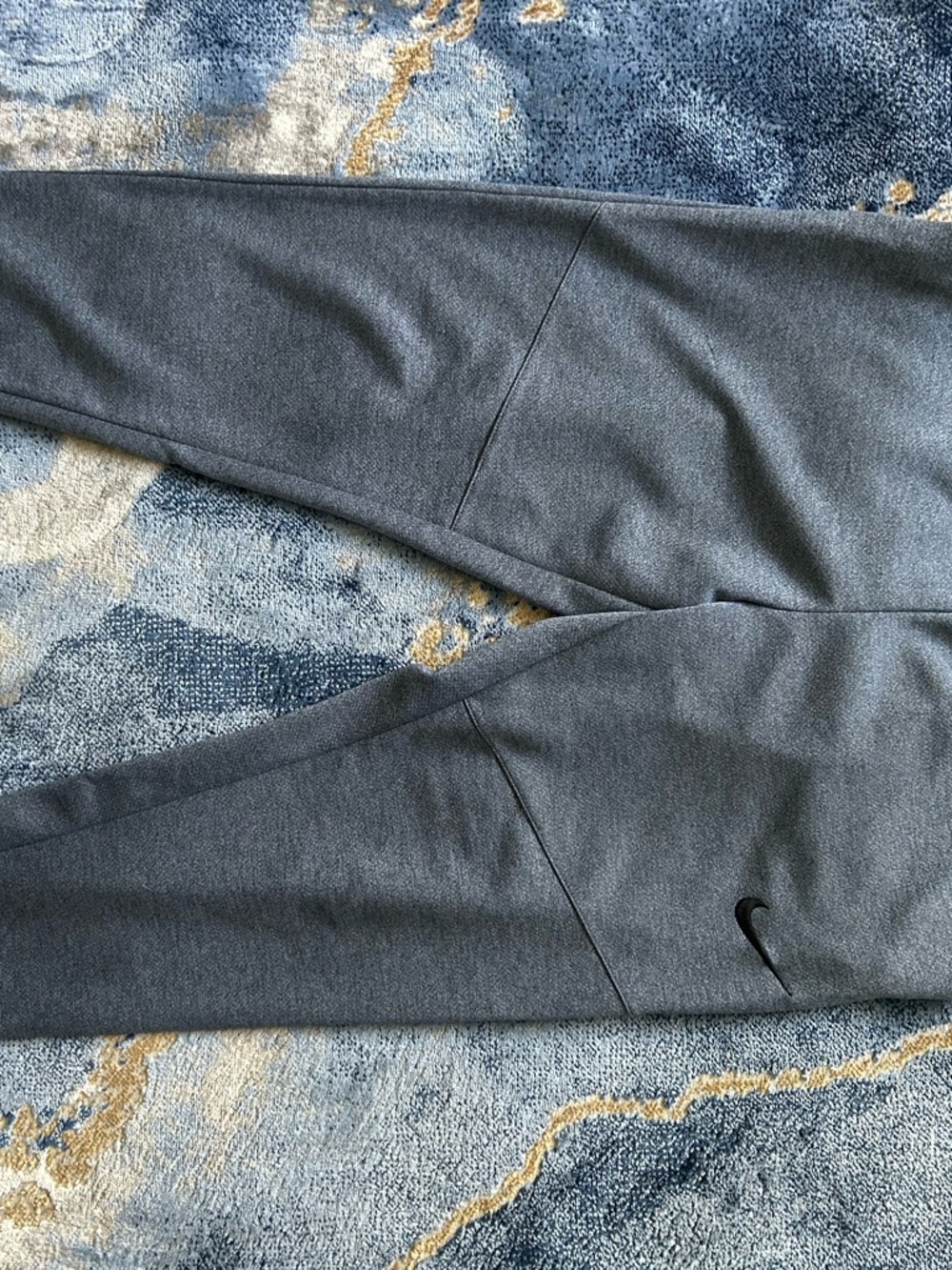 Nike Grey Performance Leggings with Black Waistband